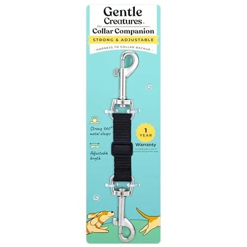 Gentle Creatures Collar Companion Adjustable Dog Safety Backup Clip | Secure, Durable & Adjustable (7-8 inches) thumbnail 1