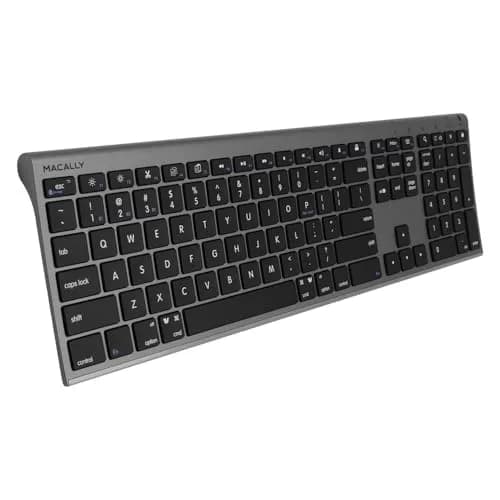 Macally ACEBTKEYSG Wireless Bluetooth Keyboard for Mac - 110 Keys, 20 Shortcuts, Numeric Keypad, Space Gray thumbnail 1