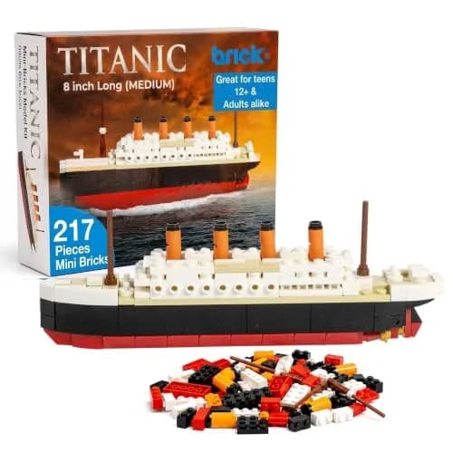Brick Loot Titanic Building Set, 217-Pcs Historic Ocean Liner Brick Display | STEM Learning Toy for Kids & Adults thumbnail 1