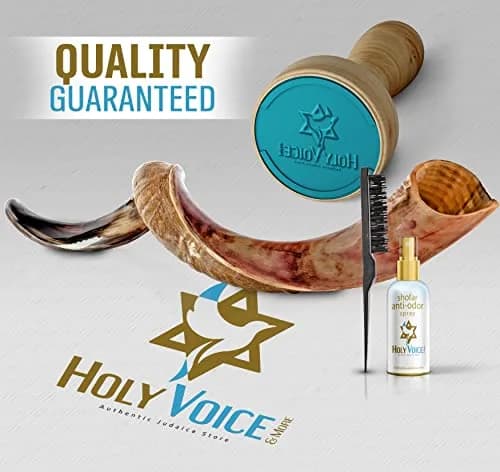 Holy Voice Kosher Kudu Shofar Horn 98cm (38.5") - Half-Polished Yemeni Shofar | Authentic Musical Instrument thumbnail 6