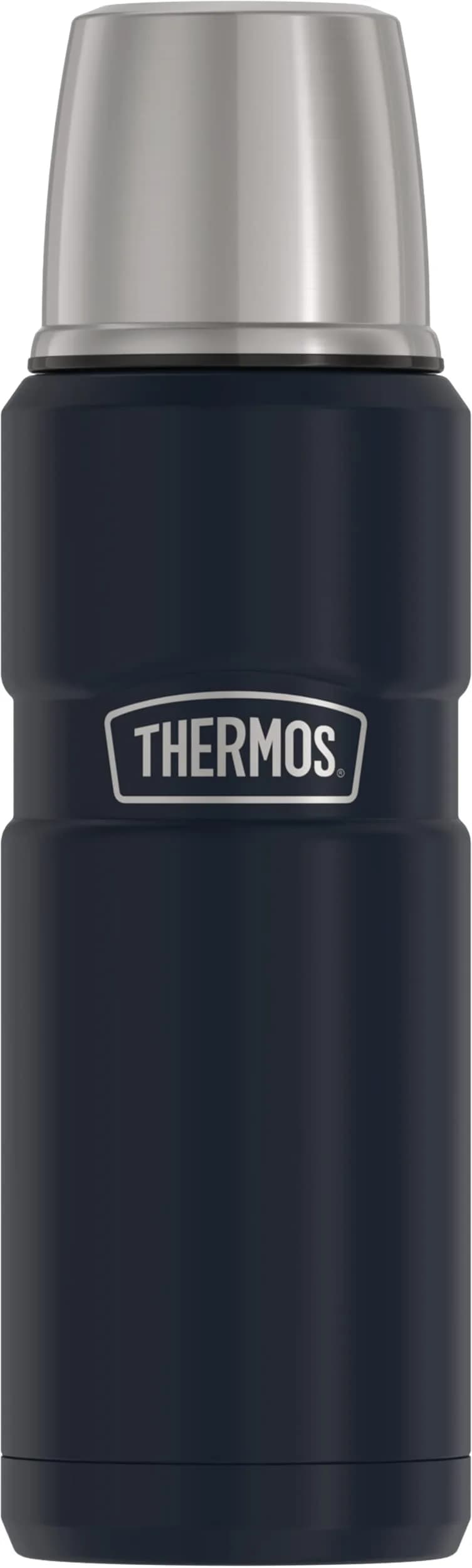 THERMOS Stainless King Vacuum-Insulated Compact Bottle, 591ml (16 Ounce), Midnight Blue | Hot for 18 Hrs, Cold for 24 Hrs — Midnight Blue