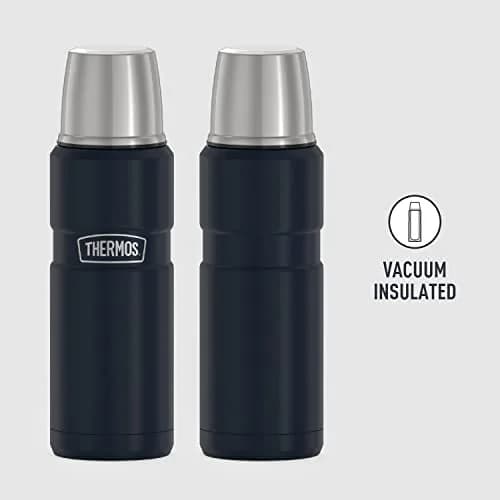THERMOS Stainless King Vacuum-Insulated Compact Bottle, 591ml (16 Ounce), Midnight Blue | Hot for 18 Hrs, Cold for 24 Hrs thumbnail 2