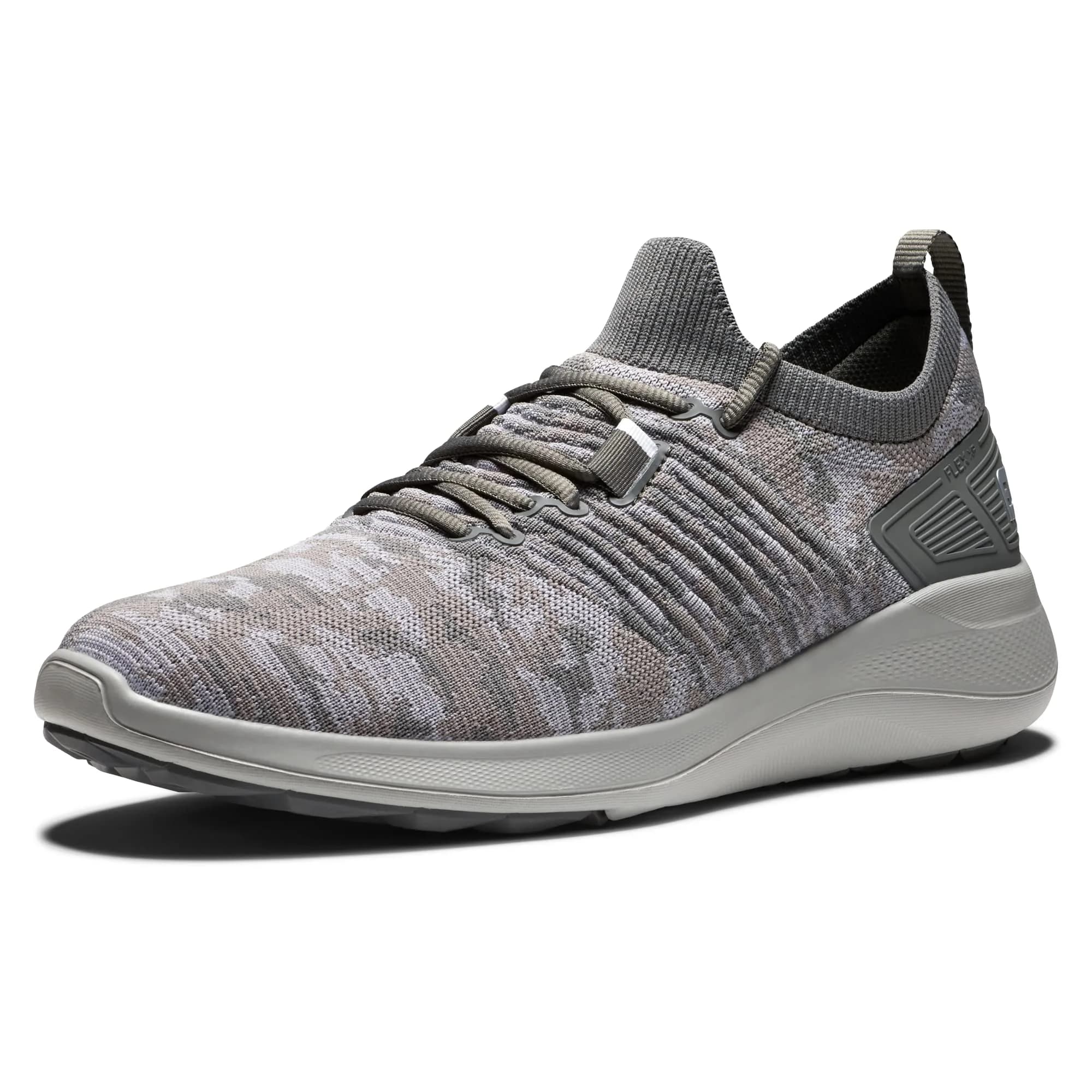 FootJoy Men's FJ Flex XP Golf Shoe, Camo Grey, Size 7 | Waterproof Breathable Athletic Shoe