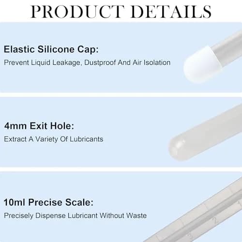 NEWJINDA Lube Applicator Syringe with Storage Bag, 2-Pack Red, 10ml Precise Scales | Reusable Anal Lube Shooter thumbnail 4