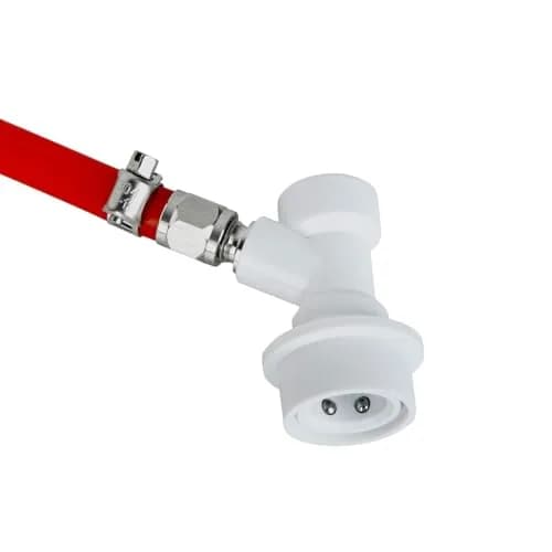 Ferroday Ball Lock Gas Line Assembly 5ft (1.52m) Red | Leak-Proof CO2 Hose for Home Brewing thumbnail 3