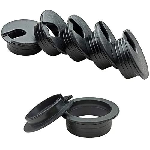 TTSAM Black Plastic Wire Cord Cable Grommets Hole Cover, 35mm (1-3/8 Inch) Mounting Hole Diameter | Pack of 6 thumbnail 7