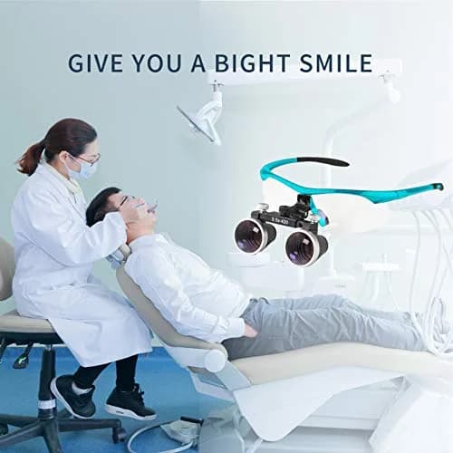 Dentasop Blue Dental Binocular Loupes 3.5x Magnification, 420mm Working Distance | Professional Dental Loupes for Students & Dentists thumbnail 6