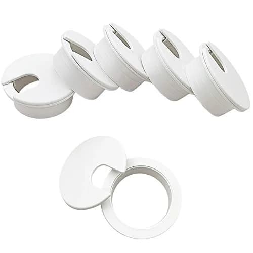 TTSAM 6pcs Plastic Wire Cord Cable Grommets Hole Cover for Desks | 35mm Mounting Hole Diameter thumbnail 1