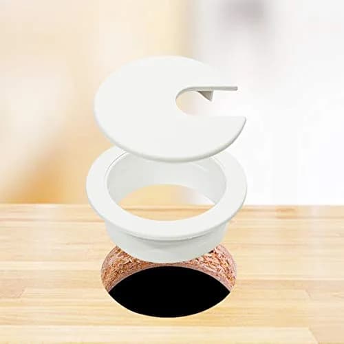 TTSAM 6pcs Plastic Wire Cord Cable Grommets Hole Cover for Desks | 35mm Mounting Hole Diameter thumbnail 2