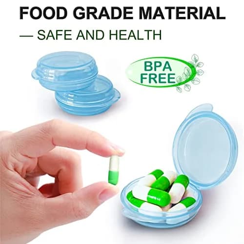 UHOUSE Small Pill Box 3 Pack Blue | Portable Medicine Container thumbnail 5