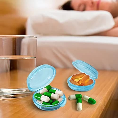 UHOUSE Small Pill Box 3 Pack Blue | Portable Medicine Container thumbnail 7