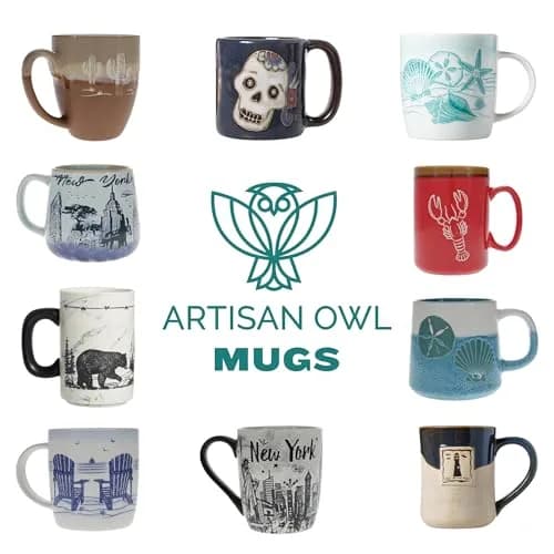 Stoneware Mara Day of the Dead Sugar Skull Mug 16oz | Handcrafted Ceramic Art thumbnail 9