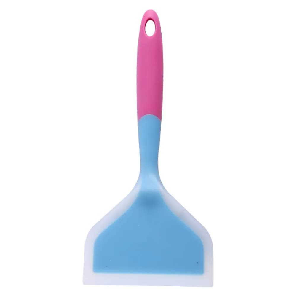 Goeielewe Omelette Spatula 10-Inch Silicone Pancakes Shovel Durable Heat-Resistant Wide Spatula Turner Nonstick Fried Shovel for Eggs Crepes Brownies Fish Pizza (Blue) - main product image