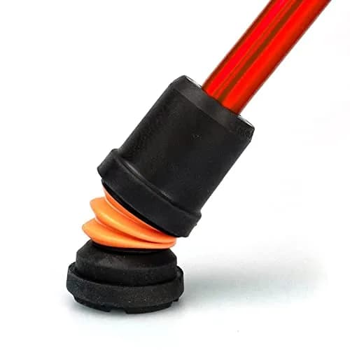 Flexyfoot Shock Absorbing Cork Handle Walking Stick – Improved Comfort, Grip & Safety, Height Adjustable, Orange thumbnail 4