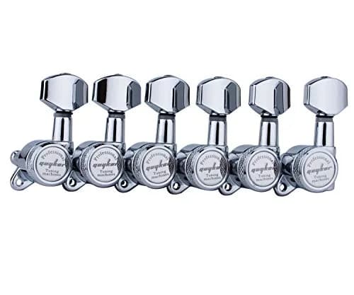 Guyker Guitar Locking Tuners - Chrome Finish, 6-Piece Set for Left-Handed Guitars thumbnail 2