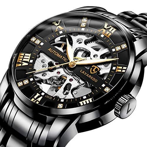 A ALPS Automatic Mechanical Watch for Men, 41mm Stainless Steel Skeleton Dial, 30M Water Resistant | Luxury Self-Winding Wristwatch thumbnail 1