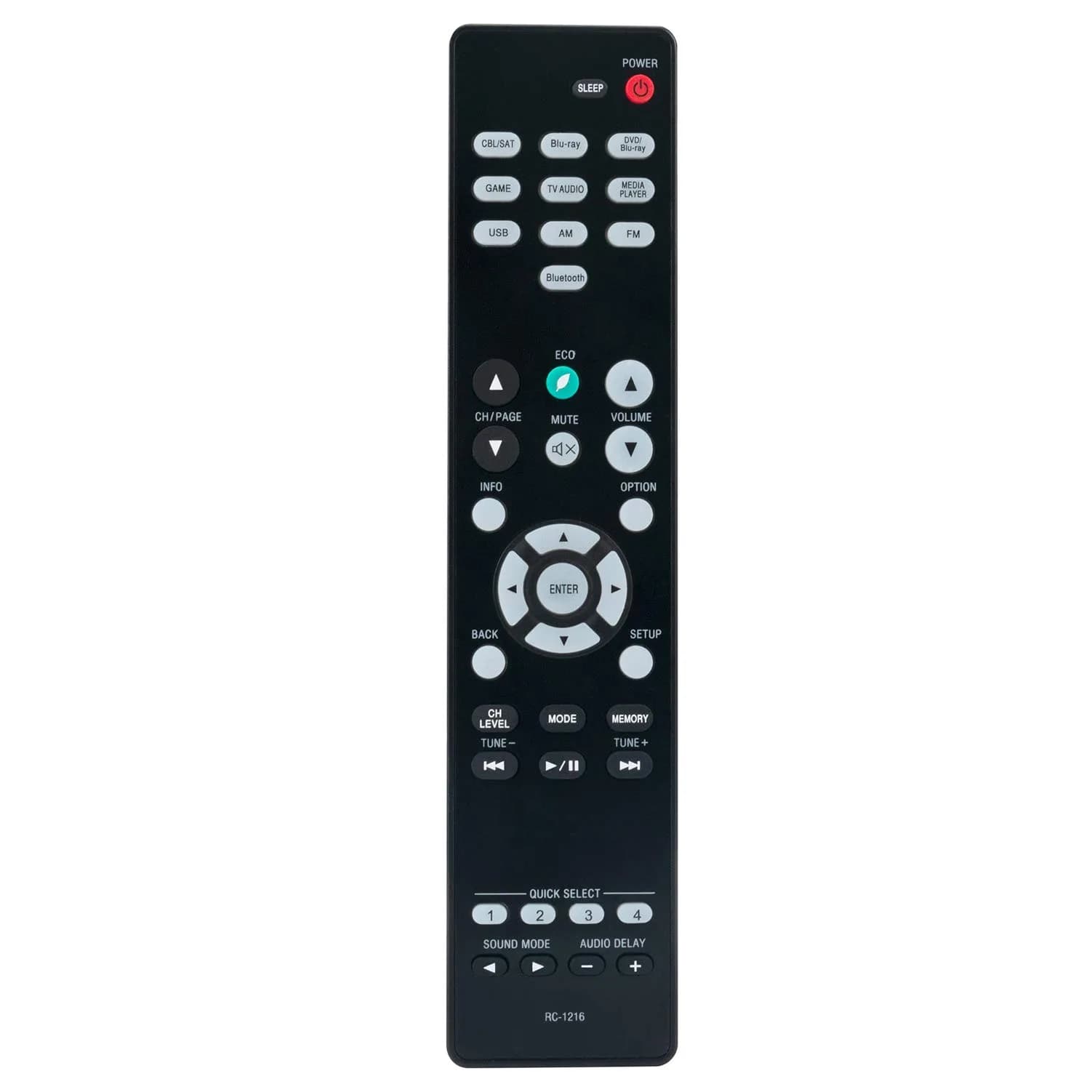 ZdalaMit RC-1216 Replacement Remote Control for Denon AV Receivers | Pre-Programmed Infrared Remote - main product image