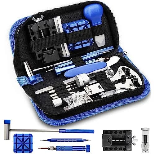 OneBom Watch Repair Kit Tool Set 188pcs | Professional Watch Band Link Opener Case Back Remover thumbnail 1