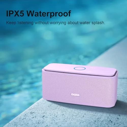 DOSS SoundBox Touch Portable Wireless Bluetooth Speaker with 12W HD Sound & Rich Bass, Purple | 20-Hour Playtime thumbnail 4