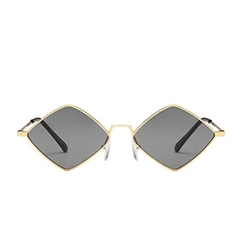 ENTHYI Diamond Shape Sunglasses for Men & Women | UV400 Protection, Metal Frame, Black thumbnail 4