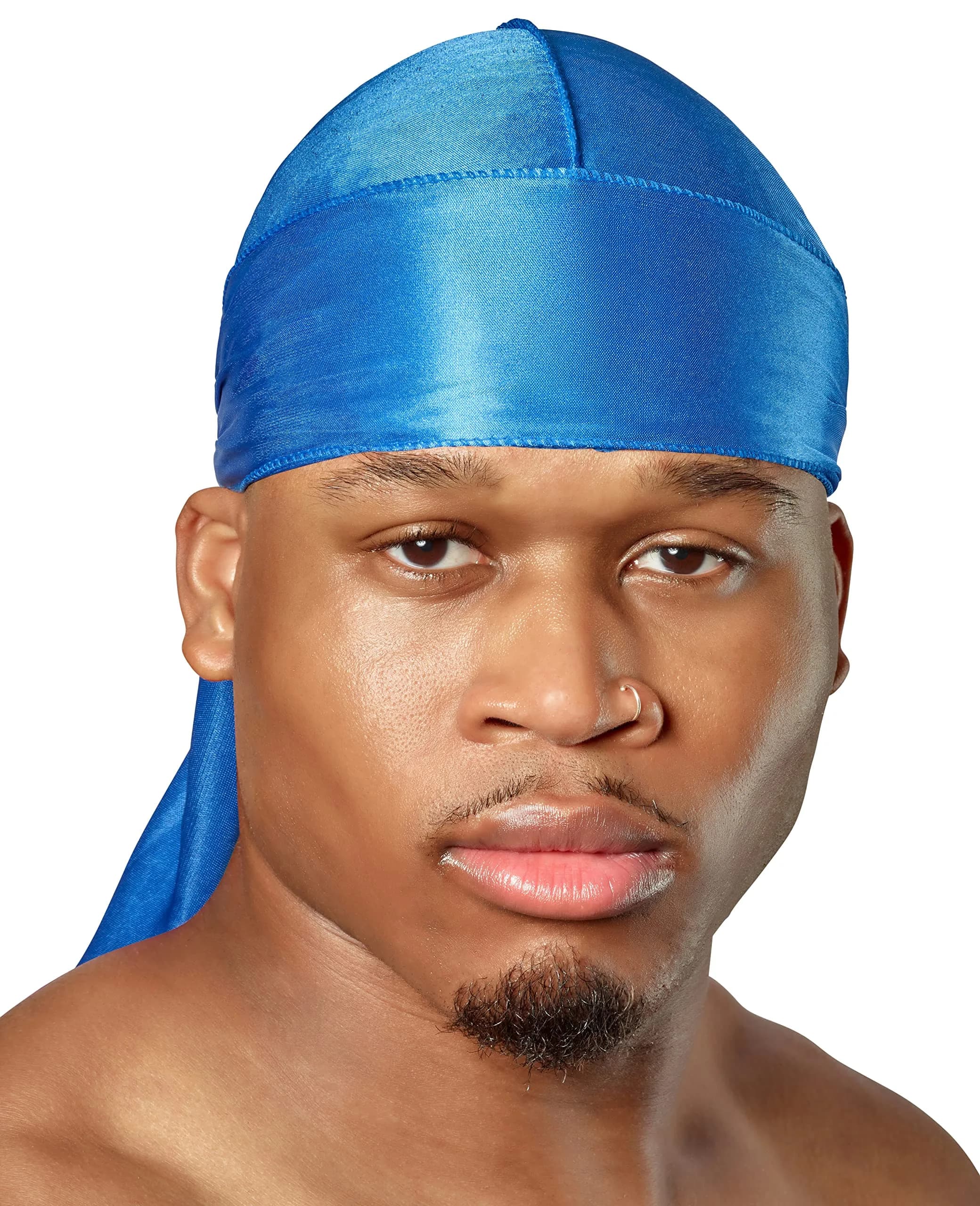 ShyneDurags Silky Durag - Blue | Perfect for Waves, Braids & Locs | Premium Silk Du Rags for Men & Women