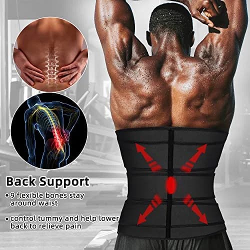 Hidyliu Waist Trainer Belt for Men | Sauna Sweat Corset for Slimming & Back Support (Small) thumbnail 3