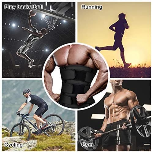 Hidyliu Mens Neoprene Sauna Sweat Waist Trainer with 3 Belts & 4 Hook Rows, XL Black | Supports Posture & Burns Belly Fat thumbnail 6