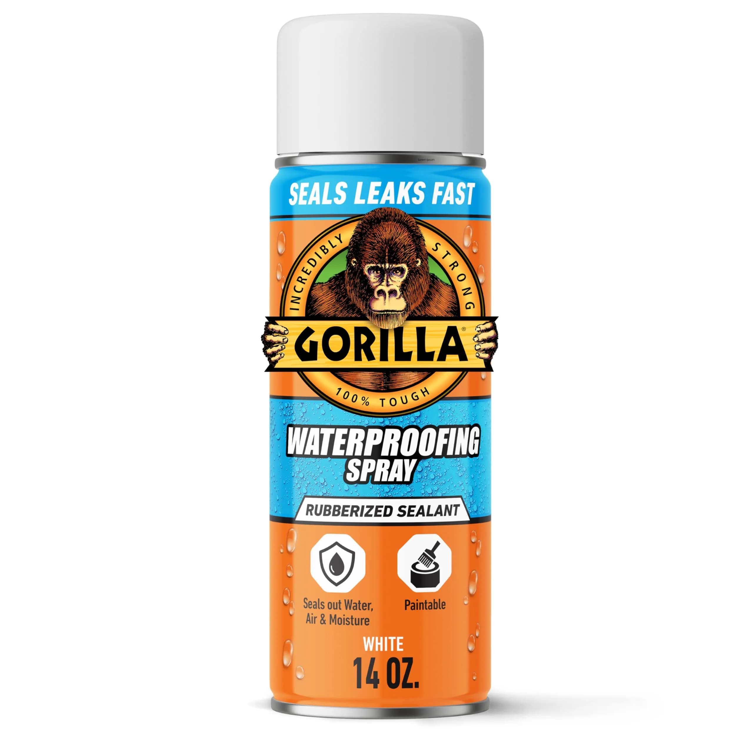 Gorilla Waterproofing Spray White 473ml (16 oz) | Seals Leaks & Cracks