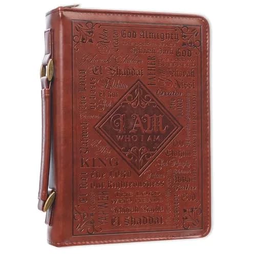 Christian Art Gifts Names of God Faux Leather Bible Cover for Men, Extra Large | Scripture Verse Exodus 34:6 thumbnail 1