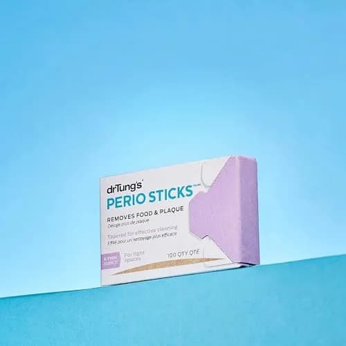 drTung's Perio Sticks Dental Floss Picks X-Thin 200 Count (100 Count, Pack of 2) | Dentist-Recommended Interdental Cleaning thumbnail 6