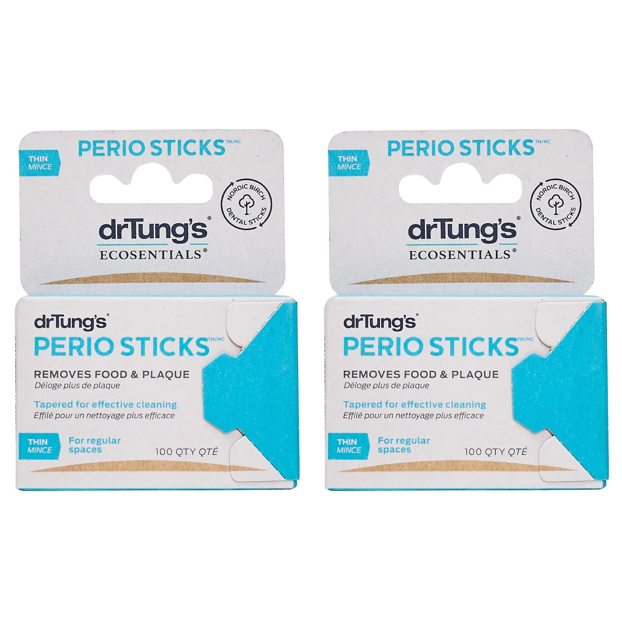 drTung's Perio Sticks Dental Floss Picks - Thin, 200 Count (Pack of 2) | Dentist-Recommended for Gum Health - main product image