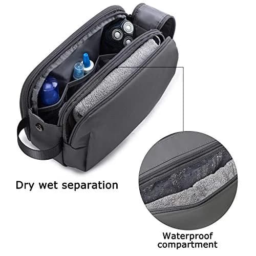 BAGSMART Toiletry Bag for Men, Travel Organizer, Water-resistant, Grey-medium | Spacious & Multi-functional thumbnail 4