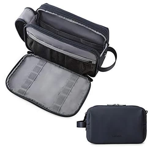 BAGSMART Toiletry Bag for Men, Travel Organizer, Water-Resistant, Navy Blue, Medium | Spacious & Multi-Functional thumbnail 1