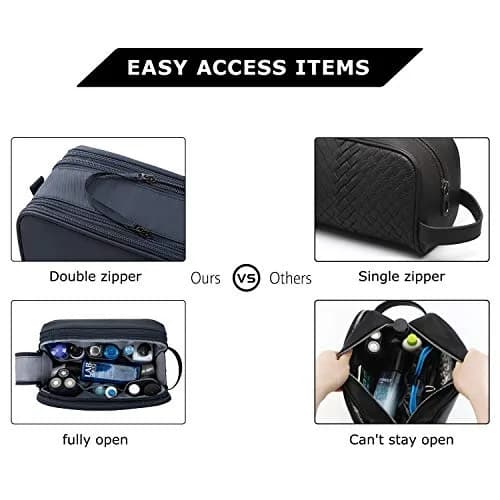 BAGSMART Toiletry Bag for Men, Travel Organizer, Water-Resistant, Navy Blue, Medium | Spacious & Multi-Functional thumbnail 5