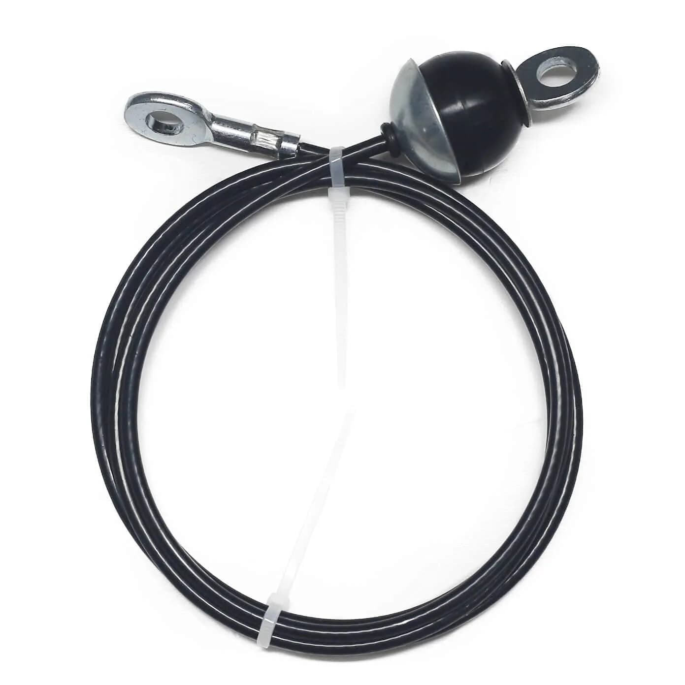 SYL Fitness Cable for DIY Home Garage Gym Cable Pulley System (Black: Type B, 88 in) | 340lb Capacity, Wear-Resistant Nylon - main product image