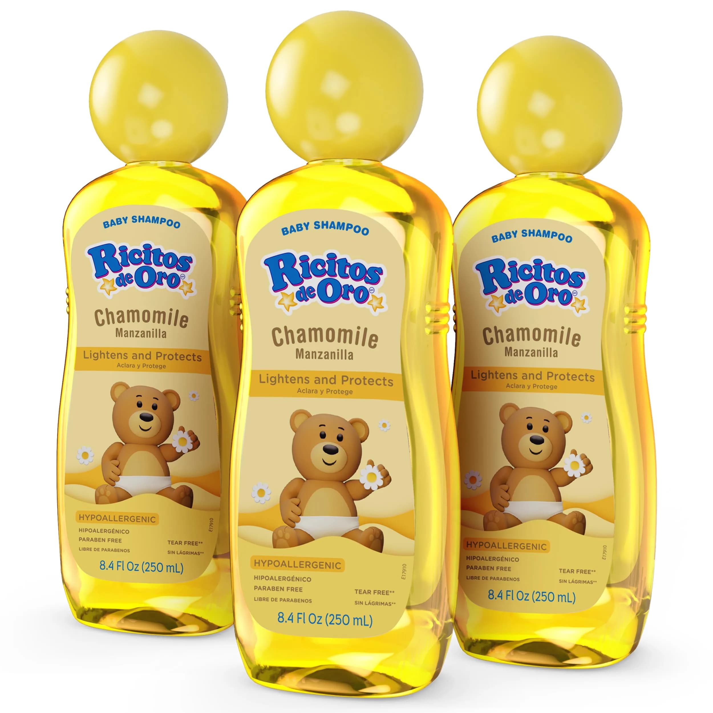 Ricitos de Oro Baby Shampoo | Chamomile | 8.4 fl oz | 3-Pack | Tear-Free & Gentle for Newborns - main product image