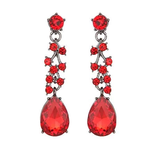 Molie Bridal Austrian Crystal Jewelry Set Adjustable | Elegant Wedding Gift (7.1 in x 2.2 in) thumbnail 4