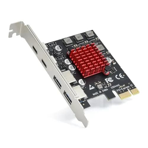 ELUTENG 4-Port PCIe USB 3.1 Expansion Card 2 USB-A 2 Type-C | Self-Powered, 10Gbps thumbnail 1