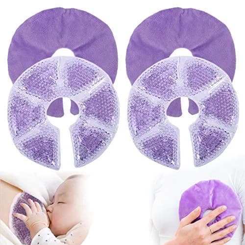 Gbrand Breast Therapy Pads, Hot Cold Breastfeeding Gel Pads 17cm (6.7 inches) | Reusable Cold & Hot Compress for Postpartum Recovery thumbnail 1