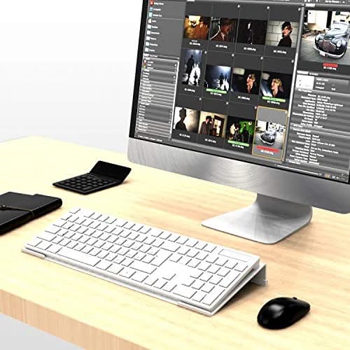 KOTEMON Acrylic Tilted Keyboard Stand for Ergonomic Typing | White, Full Size thumbnail 7