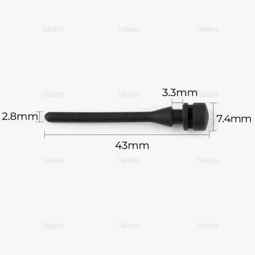 AUEAR 50 Pack Silicone Anti-Noise Vibration Fan Screws, Black | 43mm Length, 7.4mm Diameter thumbnail 2