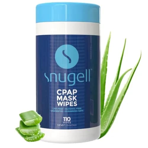 Snugell Unscented CPAP Mask Wipes 110 Count | Gentle, Alcohol-Free Cleaning for CPAP Masks, Tubes & Devices thumbnail 1
