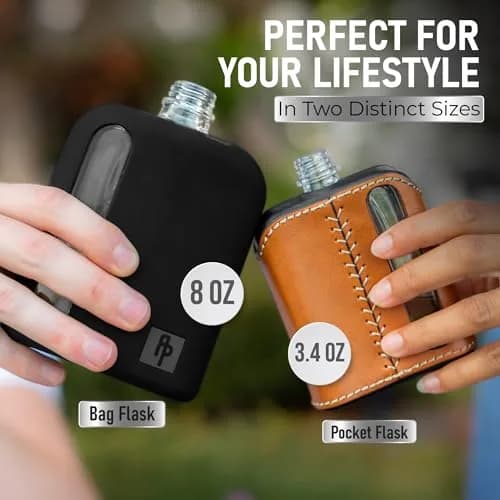 Ragproper Glass Hip Flask 100ml (3.4oz) Black | Patented Leakproof Design for Whiskey & Spirits thumbnail 5