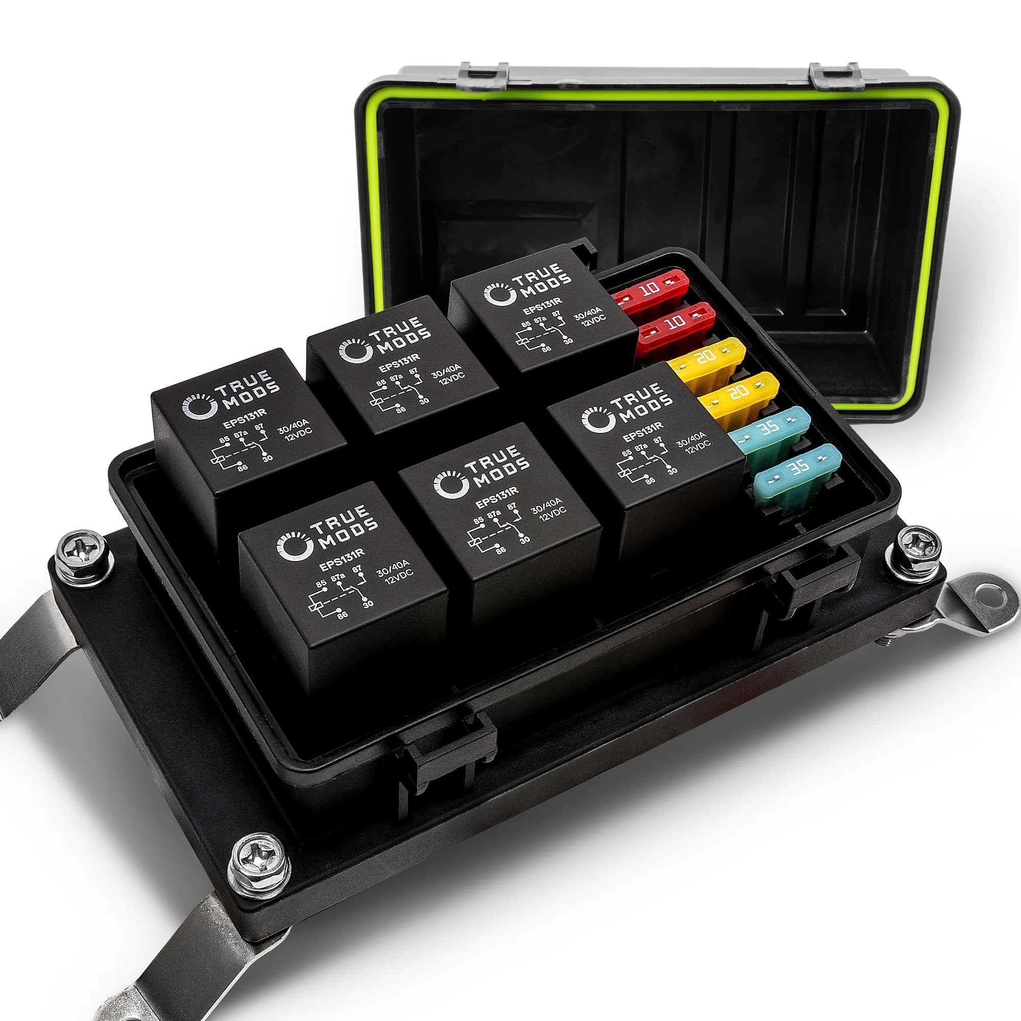 True MODS 12V Wireless Switch Panel Controller with 6 Gang Relay Box | Programmable On/Off & Momentary Functions — Kit