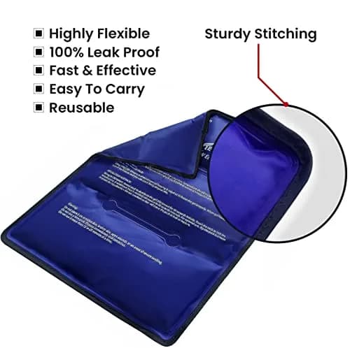 MEDVICE Large Hot & Cold Ice Pack 11.5 x 14.25 Inch (30cm x 36cm) | Flexible Gel Pack for Injuries & Pain Relief thumbnail 4