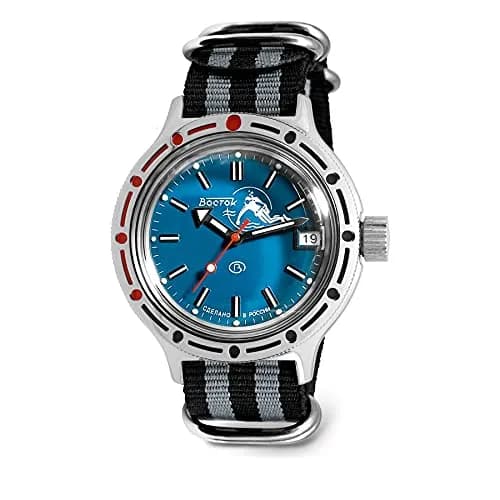 VOSTOK Amphibia 420059 Diver Watch 40mm Stainless Steel | Water-Resistant 200m thumbnail 1
