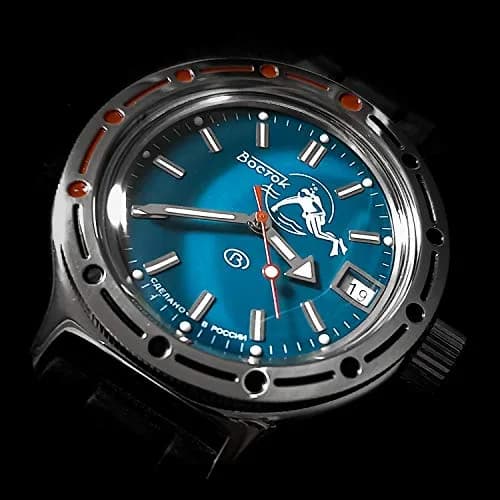 VOSTOK Amphibia 420059 Diver Watch 40mm Stainless Steel | Water-Resistant 200m thumbnail 2