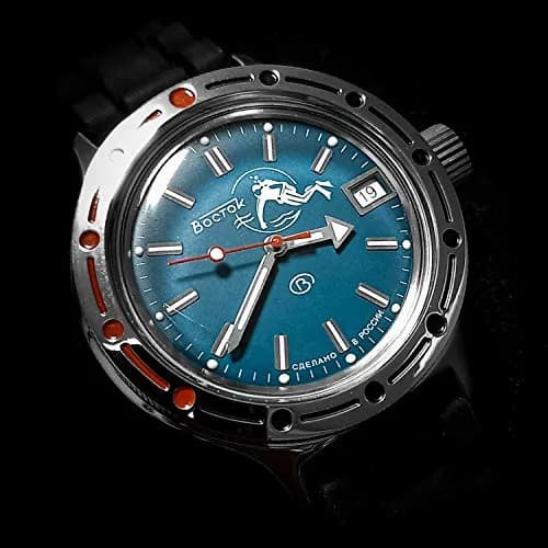 VOSTOK Amphibia 420059 Diver Watch 40mm Stainless Steel | Water-Resistant 200m thumbnail 3