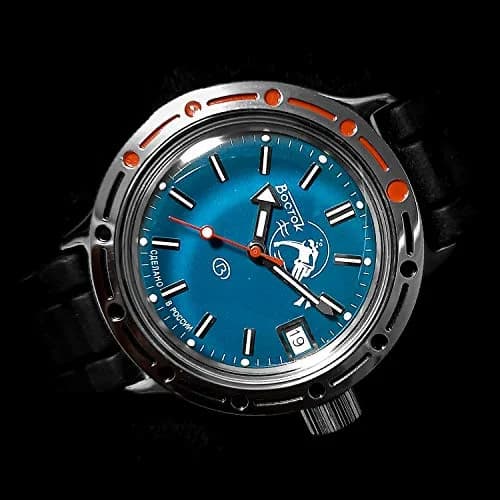 VOSTOK Amphibia 420059 Diver Watch 40mm Stainless Steel | Water-Resistant 200m thumbnail 5