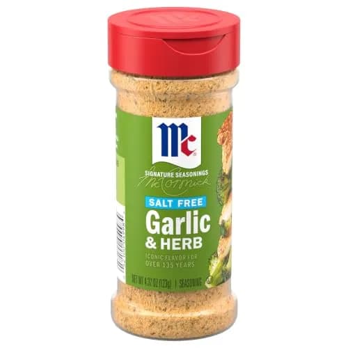 McCormick Salt Free Garlic and Herb Seasoning 4.37 oz (124 g) | Bold Blend for Healthy Meals thumbnail 1
